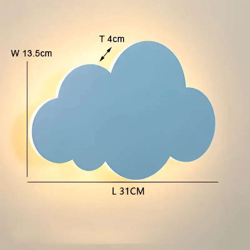 Blue cloud-shaped led decorbites cloud wall light for bedroom modern pink blue and yellow cloud wall light