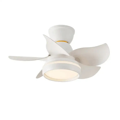 Modern pink and white kids ceiling fan with remote control featuring a white ceiling fan with led light and sleek blades