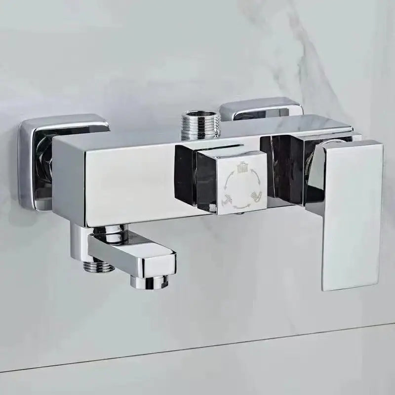 Modern rectangular black chrome bathroom mixer tub valve faucet with sleek chrome bathroom mixer and decorbites black chrome finish