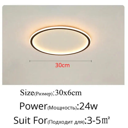 Modern rectangular black dimmable led ceiling chandelier with a sleek circular 30cm decorbites dimmable led light