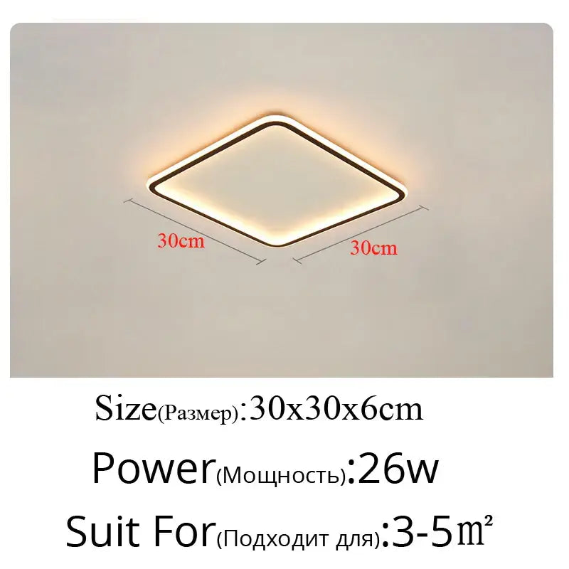 Modern rectangular black dimmable led ceiling chandelier with sleek frame and warm white illumination for living room decorbites dimmable led