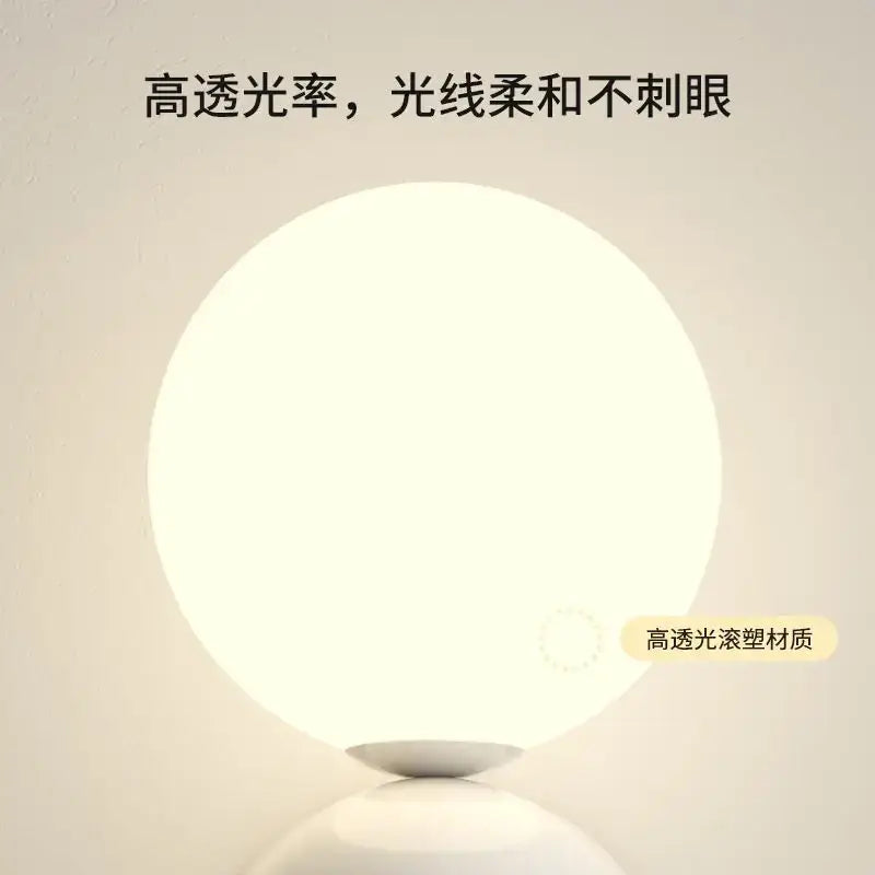 A sleek round modern red and green decorbites led wall light kids room spherical acrylic lamp with matte finish