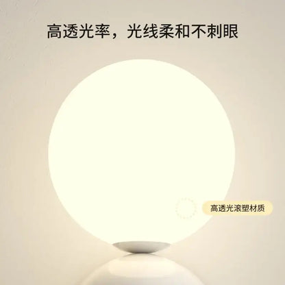 A sleek round modern red and green decorbites led wall light kids room spherical acrylic lamp with matte finish