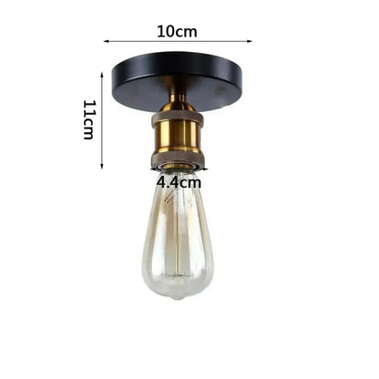 Modern retro black iron cage ceiling light with brass finish and clear glass bulb for kitchen lighting decorbites iron cage