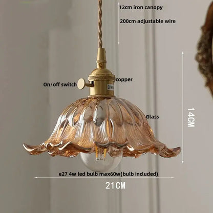 Modern ribbed blue glass pendant light with delicate amber glass and brass finish perfect for decorbites blue glass decor