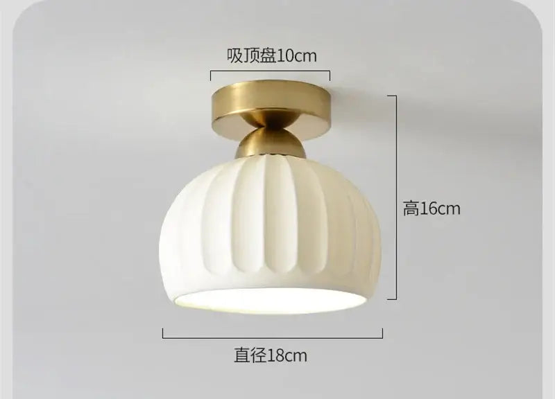 Modern ribbed ceramic glass chandelier in white with brass ceiling mount by decorbites ceramic glass for living room decor