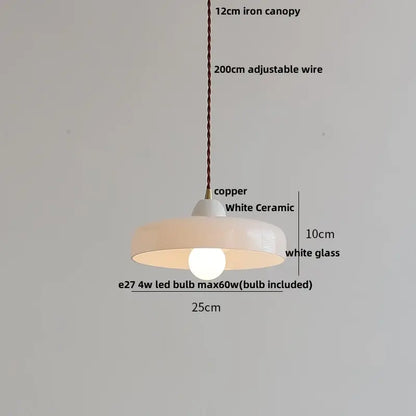 Modern ribbed copper white glass pendant lamp with minimalist white ceramic shade and copper finished canopy for decorbites copper white decor