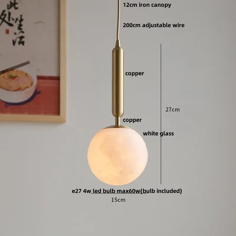 A modern ribbed copper white glass pendant lamp with a warm glowing globe for living room decorbites copper white decor