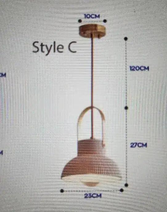 Modern ribbed glass copper led wall lamp featuring an industrial pendant light with copper finished metal and arched handle