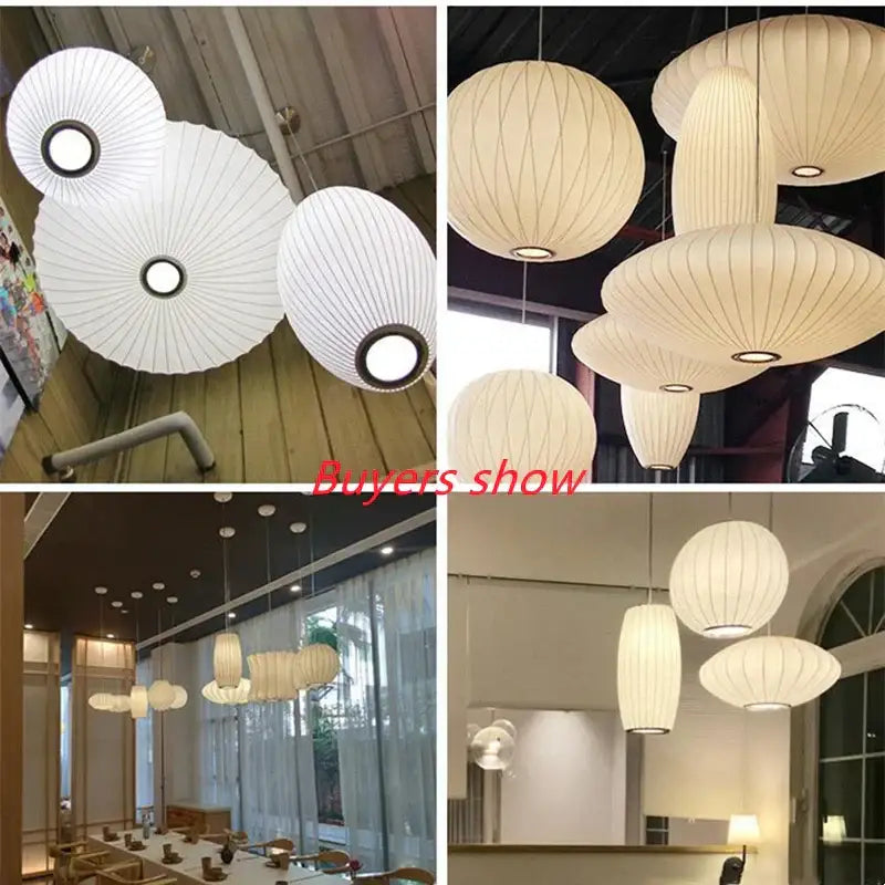 Elegant off-white modern ribbed pendant lamp with pleated silk design decorbites elegant silk for living room decor