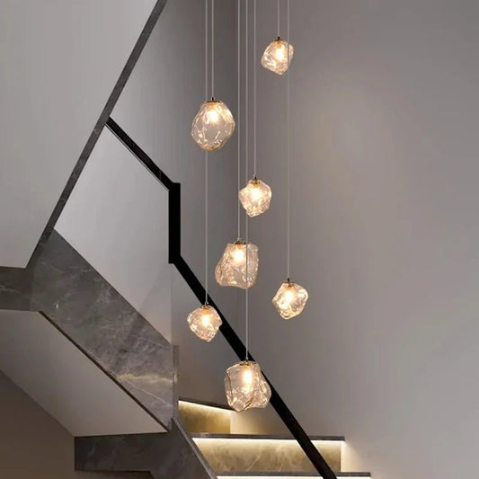Modern Ring Pendant Chandelier in Iron, Acrylic, Glass - Decorbites