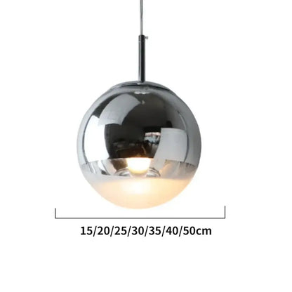Modern rose gold and frosted glass ball pendant light with chrome finish and reflective glass globe bulb decorbites glass ball