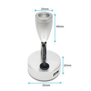Modern silver metallic desk lamp with adjustable head usb charger and decorbites 12v led spotlight for reading