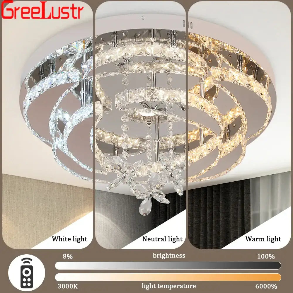 Modern silver crystal raindrop led chandelier ceiling light with chrome finish and adjustable warm white lighting for living room decorbites crystal raindrop