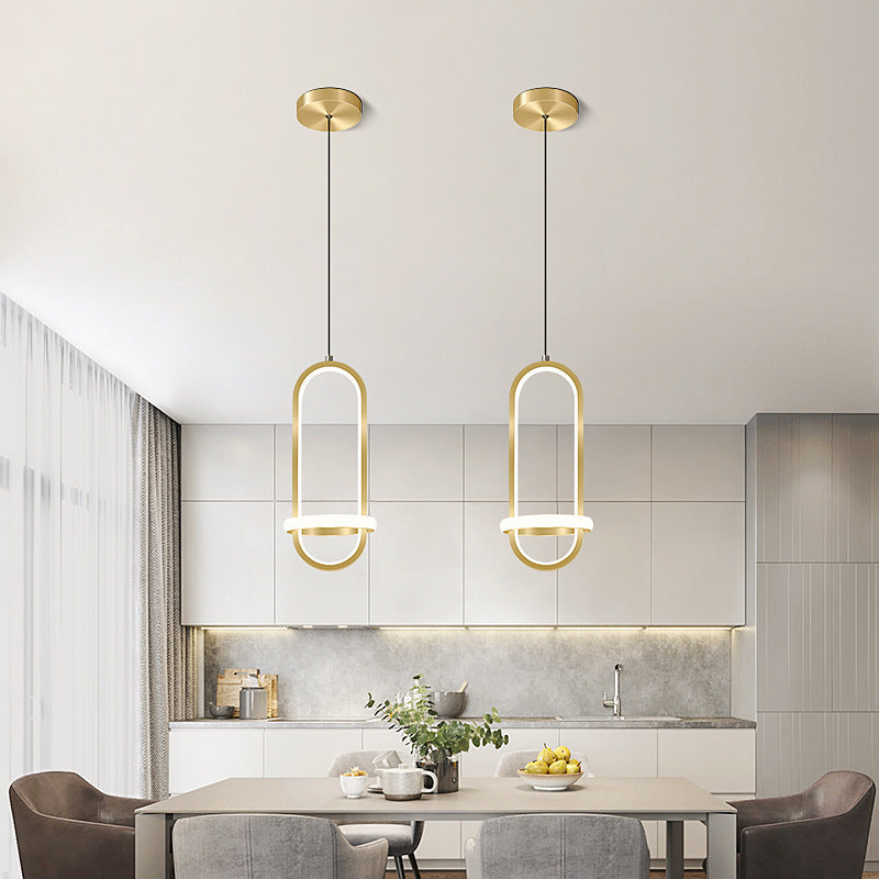Gold LED Bedside Chandelier