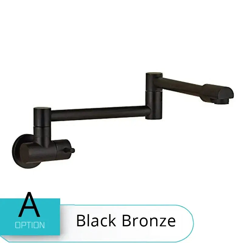 Modern stainless steel double joint spout kitchen faucet in black bronze with decorbites double joint design