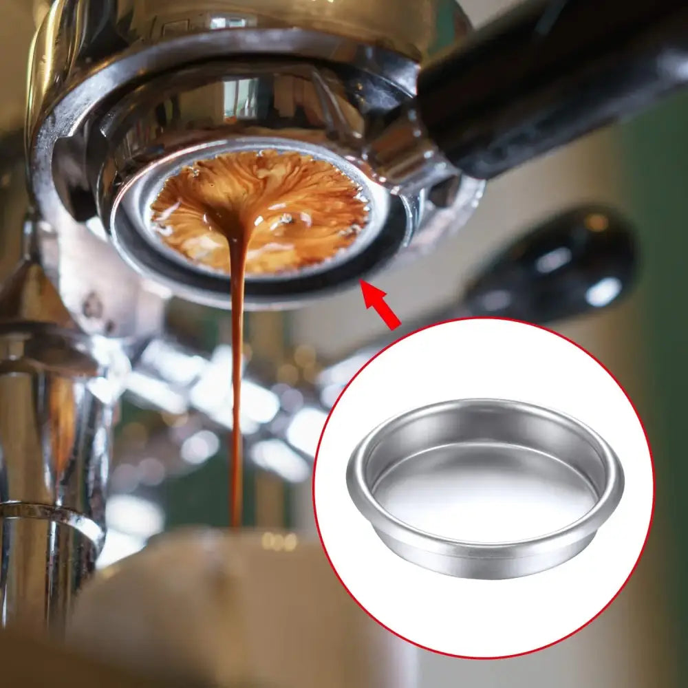 Shiny stainless steel espresso filter basket with smooth rim from decorbites espresso machine cleaning kit