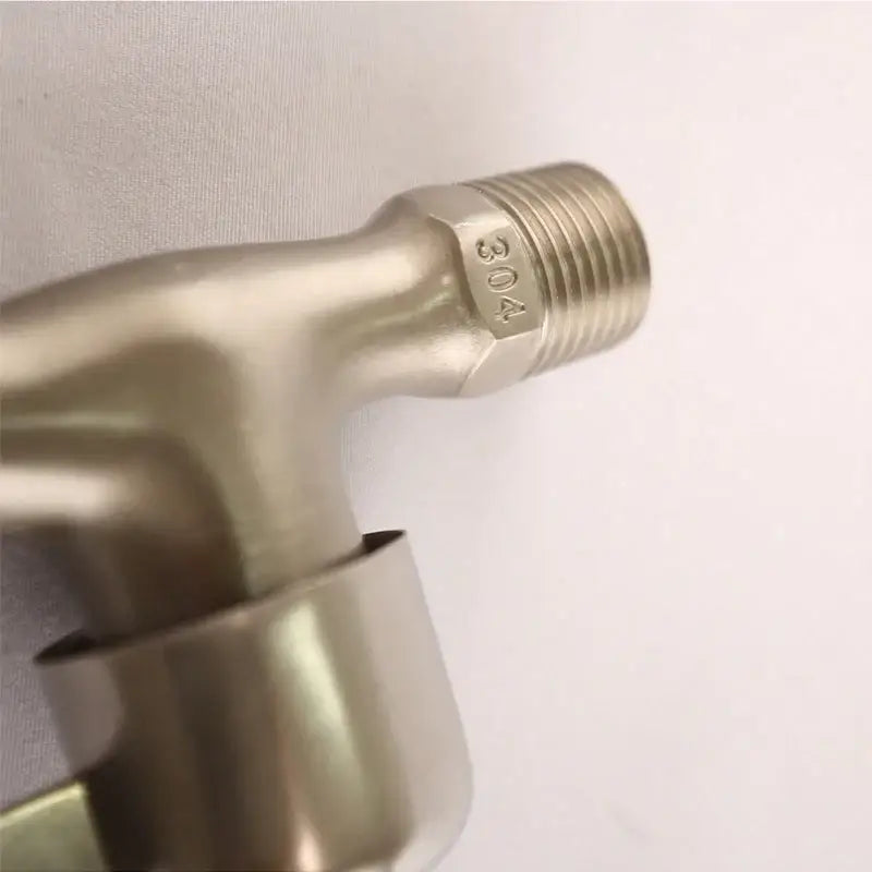 Modern stainless steel wall mounted single hole washing machine tap stainless steel 304 threaded pipe fitting with polished finish