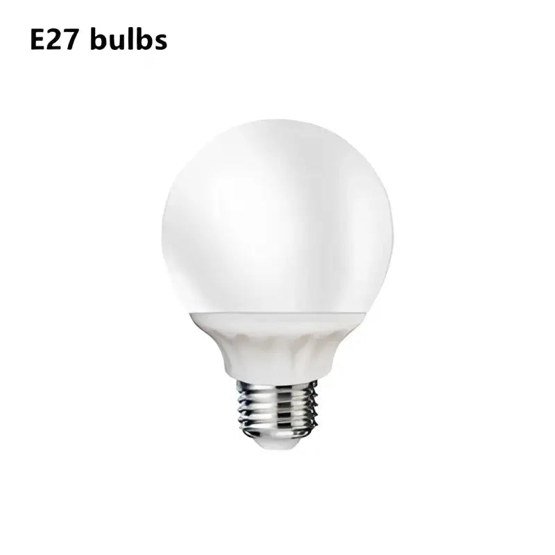 A frosted white e27 bulb with metallic screw base for modern tiered off-white paper pendant lights decorbites designer led