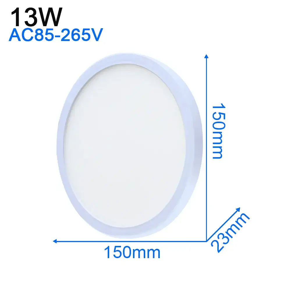 Modern ultra thin white led ceiling light with 23mm frame and 150mm diameter ideal for living room decorbites led ceiling