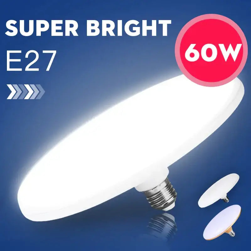 Modern white 60w decorbites led ceiling lamp with super bright frosted plastic bulb and metallic e27 screw base