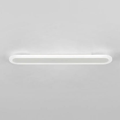 Modern white and black acrylic bar wall lamp with sleek elongated oval led design for 110v-120v 220v-240v use