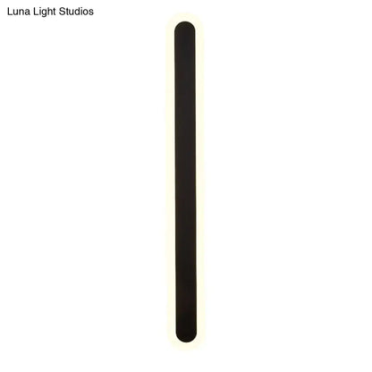 Black rectangular led wall lamp with modern acrylic bar design for corridor lighting 110v-120v 220v-240v use