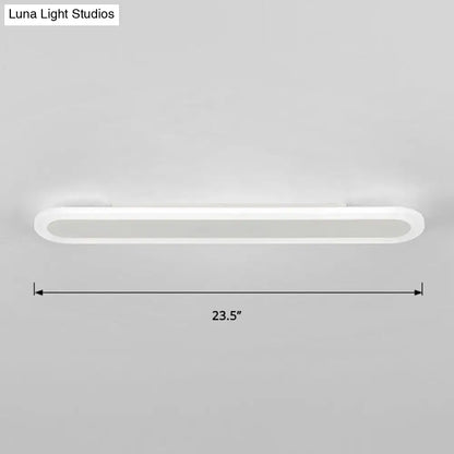 Modern white and black acrylic bar wall lamp with sleek 23.5-inch led ceiling light for 110v-120v 220v-240v use