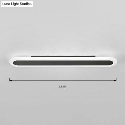 Modern white and black acrylic bar wall lamp with a sleek design featuring a black illuminated strip 110v-120v 220v-240v