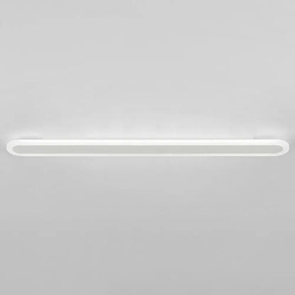 Modern white and black acrylic bar wall lamp with sleek elongated oval led ceiling light for 110v-120v 220v-240v use