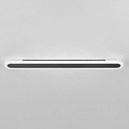 Modern white and black acrylic bar wall lamp with a sleek oval frame and slim central panel for 110v-120v 220v-240v use