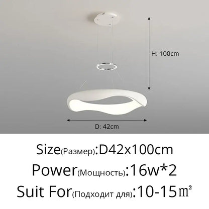 Modern white pendant lamp with sleek curved design and black chrome ring accent for dining room decorbites black chrome