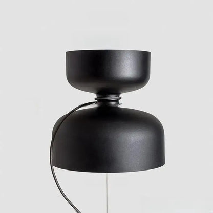 Black matte pendant light with minimalist stacked dome shades for dining room by decorbites designer iron chandelier