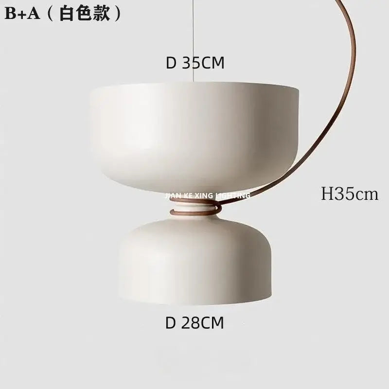 Modern white and copper ceramic pendant light with curved accent and tiered shades for dining room decorbites designer iron chandelier