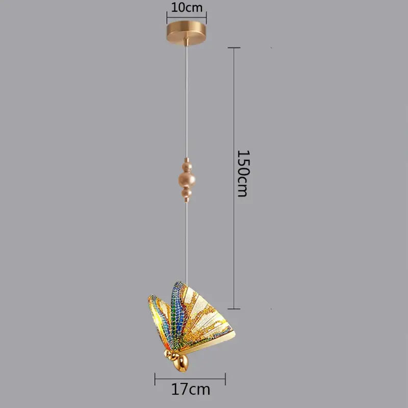 Modern white and gold butterfly pendant lights with iridescent wings and brass mount for bedroom decorbites butterfly pendant