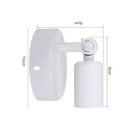 Modern white wall lamp with adjustable spotlight and smooth plastic finish for decorbites iron wood led bedroom sconce