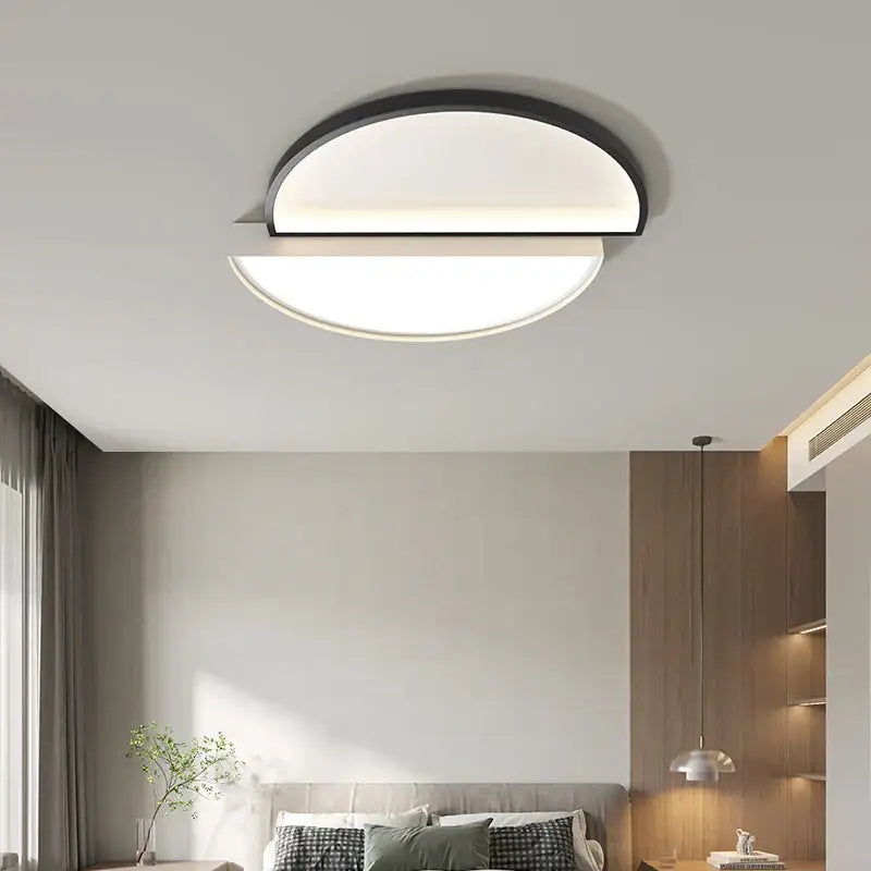 Modern black-framed semi-circular ceiling light showcasing decorbites elegant chandelier lights for dining room decor