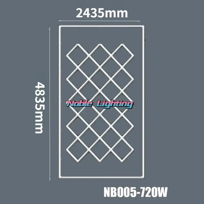 Modern white diamond-patterned rectangular led ceiling light by noble lighting ideal for decorbites hexagon led garage system