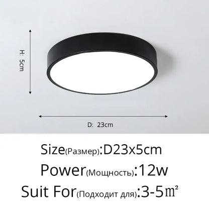Modern white and black led ceiling light with sleek circular design 12w power perfect for corridor decorbites led ceiling
