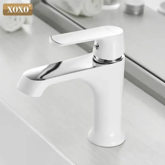 Modern white ceramic basin faucet with polished chrome accents ideal for decorbites bronze green fashion bathroom mixers