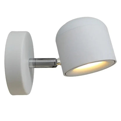 Modern white ceramic dimmable led wall lamp with chrome adjustable arm for bedroom reading light by decorbites