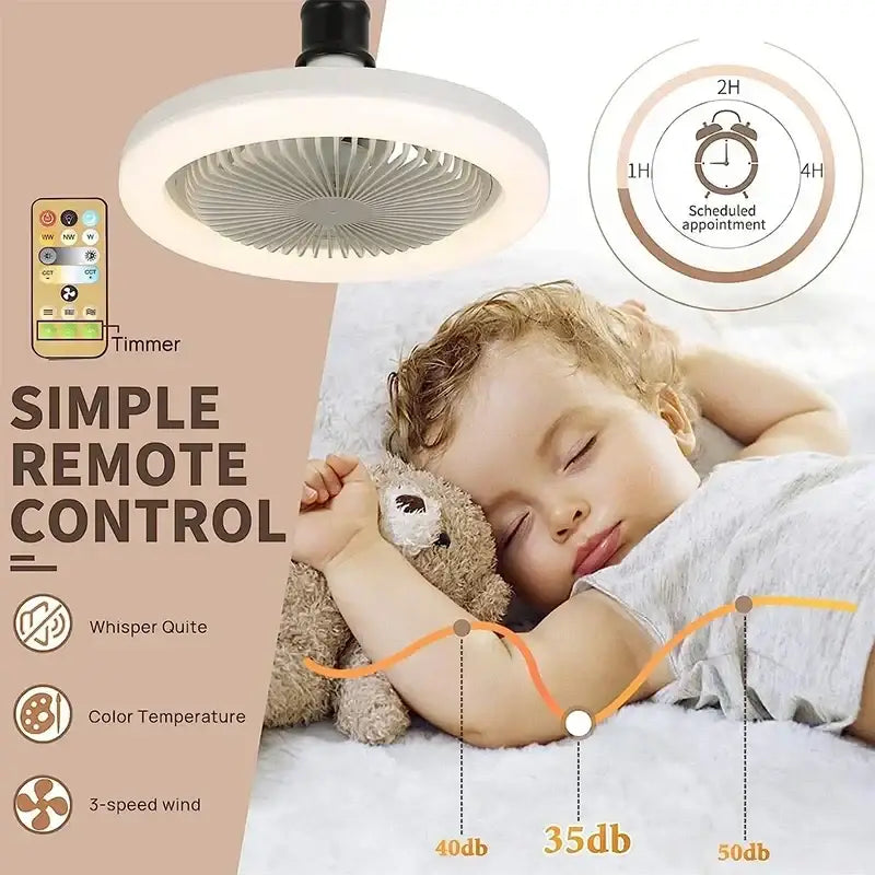 Modern white circular ceiling fan with integrated LED light and remote control by decorbites ceiling fan for bedroom use