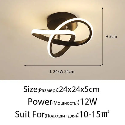 Modern white cloud ceiling chandelier with black and white led intertwined ring design for bedroom or living room decorbites cloud ceiling