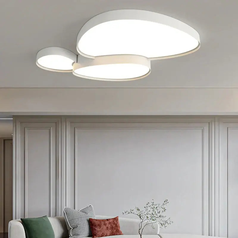 Modern white cloud ceiling lights with sleek minimalist oval led panels ideal for living room decorbites cloud ceiling