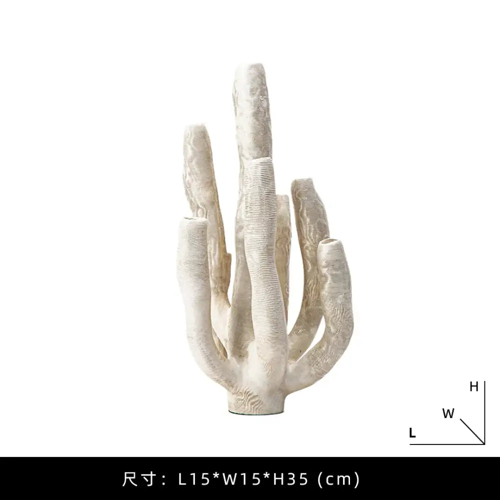 Modern white coral tree resin sculpture with textured branching arms for elegant home decor and decorbites coral tree collection