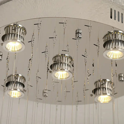 Modern white crystal ring pendant chandelier featuring chrome-finished ring pendant chandelier with warm led light for dining room decorbites crystal ring