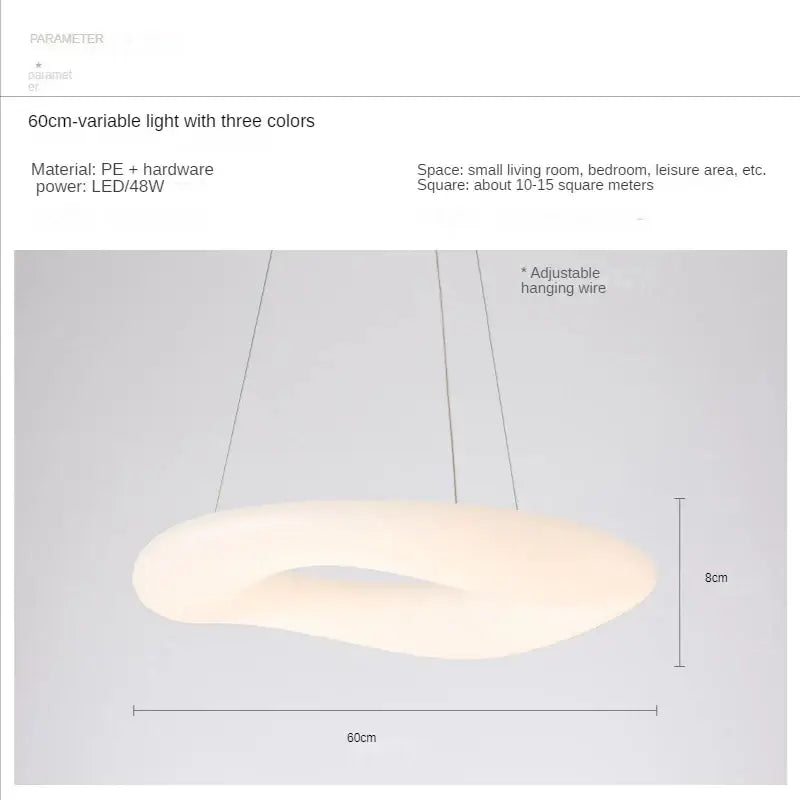 Modern white and dark gray decorbites cloud pendant light with 60cm off-white translucent plastic body and adjustable wire
