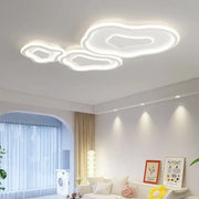 Modern white decorbites cloud chandelier with sleek minimalist led ceiling light design for living room use