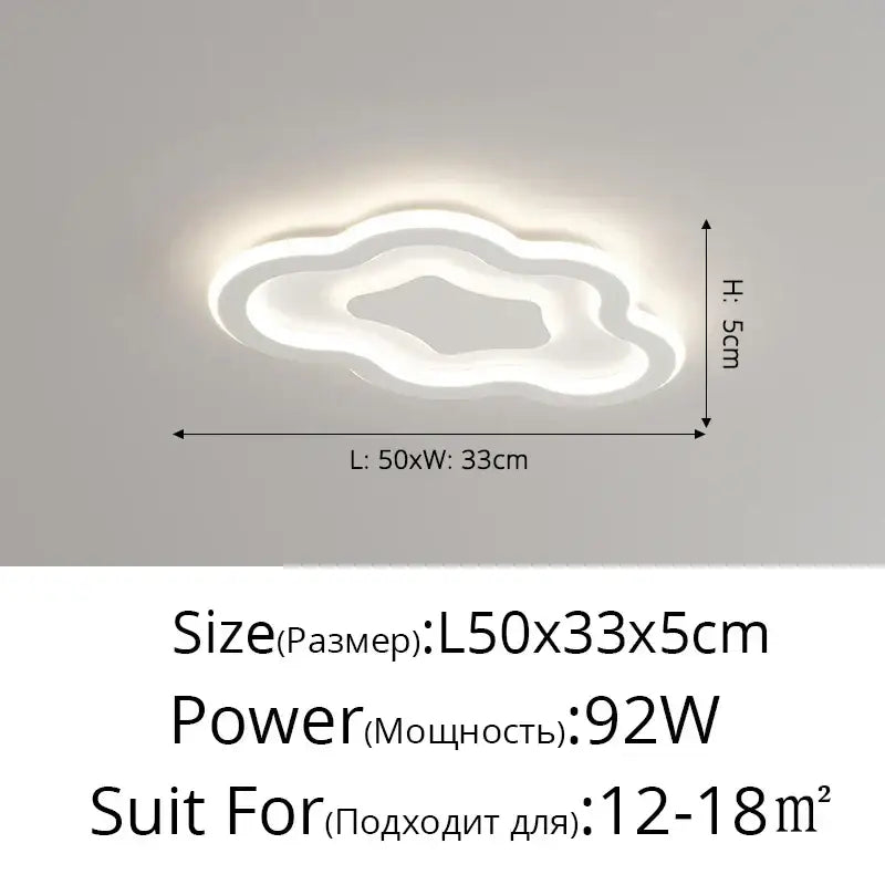 Modern white decorbites cloud chandelier featuring a sleek minimalist led ceiling light for living room decor