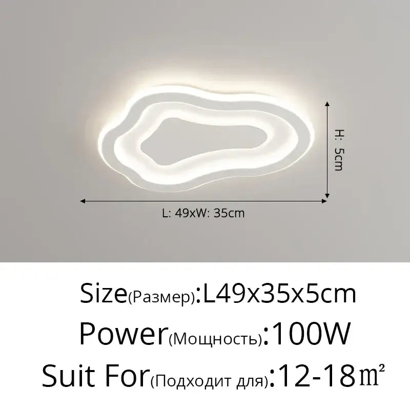 Modern white decorbites cloud chandelier with a sleek layered circular led ceiling light for living room decor